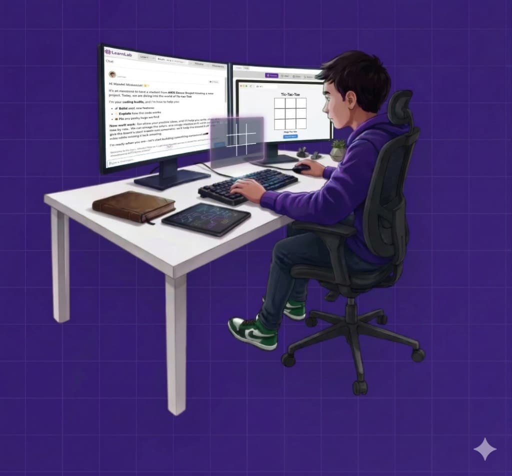 Student learning with AI